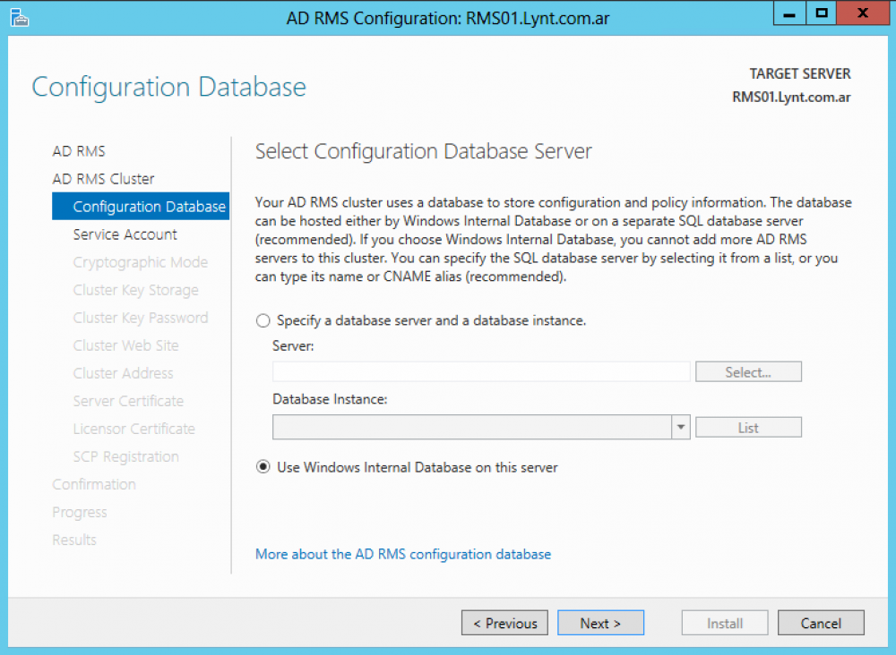 configuration database