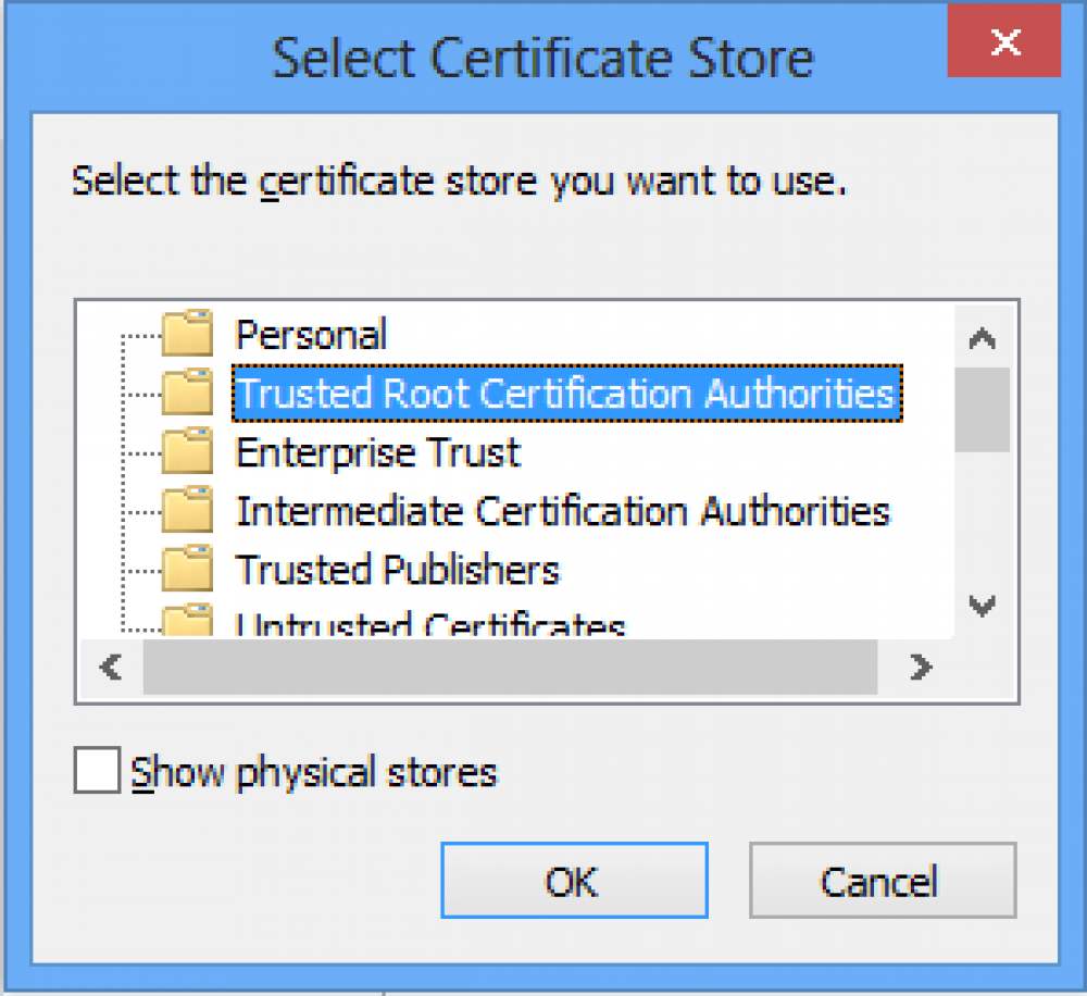 certificate store