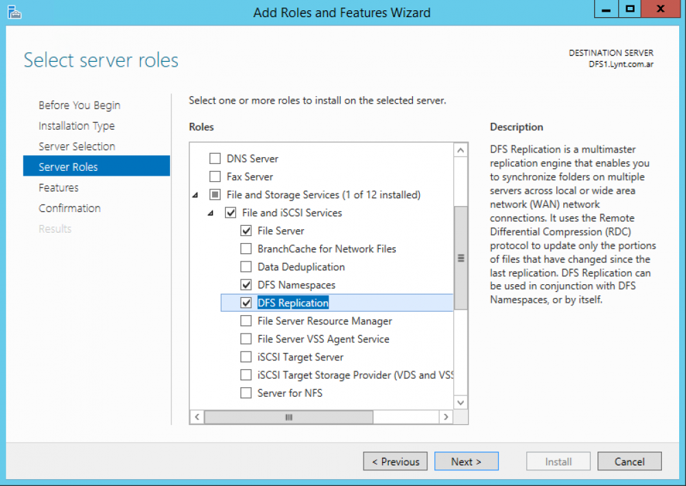 Настройка dfs windows server 2012 r2