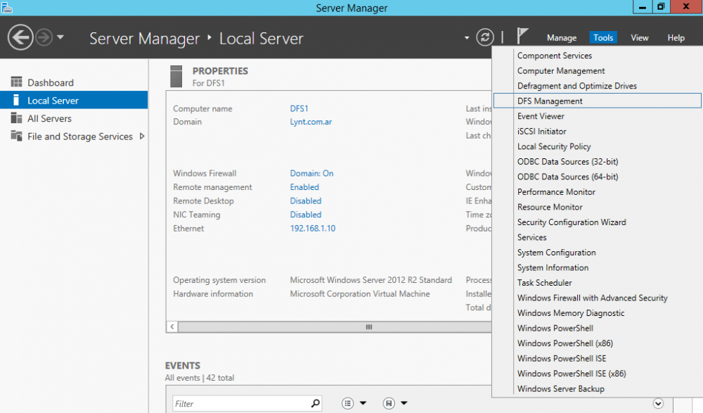 Настройка dfs windows server 2012 r2